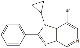 7-bromo-1-cyclopropyl-2-phenyl-1H-imidazo[4,5-c]pyridine 结构式