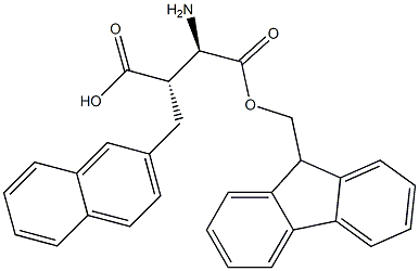 (R,S)-Fmoc-3-amino-2-(2-naphthyl-methyl)-propionic acid 结构式