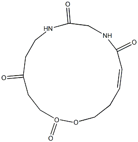 DIOXA-8,11-DIAZACYCLOHEXADEC-13-ENE-2,5,9,12-TETRONE 结构式