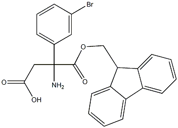 FMOC-3-AMINO-3-(3-BROMOPHENYL)-PROPIONIC ACID 结构式