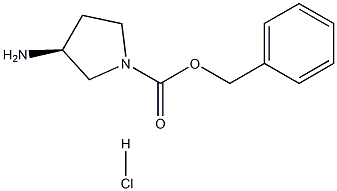 (S)-3-Amino-1-Cbz-pyrrolidine hydrochloride 结构式