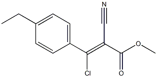 3-CHLORO-2-CYANO-3-(4-ETHYLPHENYL)-2-PROPENOICACIDMETHYLESTER 结构式