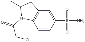 1-(CHLOROACETYL)-2-METHYLINDOLINE-5-SULFONAMIDE 结构式