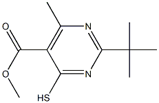 METHYL 2-TERT-BUTYL-4-MERCAPTO-6-METHYLPYRIMIDINE-5-CARBOXYLATE 结构式