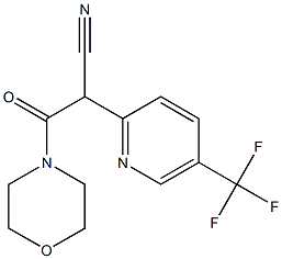 3-MORPHOLIN-4-YL-3-OXO-2-[5-(TRIFLUOROMETHYL)PYRIDIN-2-YL]PROPANENITRILE 结构式