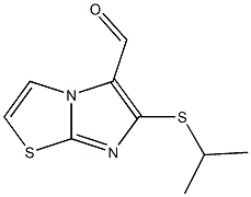 6-(ISOPROPYLTHIO)IMIDAZO[2,1-B]THIAZOLE-5-CARBOXALDEHYDE 结构式