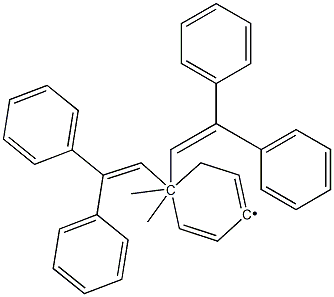 4,4-BIS(2,2-DIPHENYL-ETHEN-1-YL)-4,4-DIMETHYLPHENYL 结构式