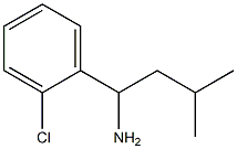 (+/-)3-METHYL-1-[2-CHLOROPHENYL]BUTYL AMINE 结构式