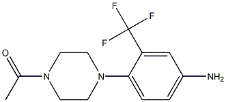 1-[4-(4-AMINO-2-TRIFLUOROMETHYLPHENYL)PIPERAZIN-1-YL]ETHANONE, 95+% 结构式