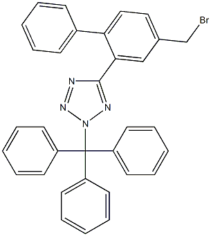 2-TRIPHENYLMETHYL-5-(4-BROMOMETHYL -1,1-BIPHENYL-2 YL) TETRAZOLE 结构式