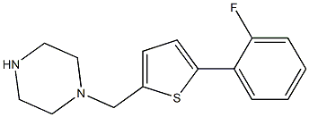 1-{[5-(2-FLUOROPHENYL)THIEN-2-YL]METHYL}PIPERAZINE 结构式