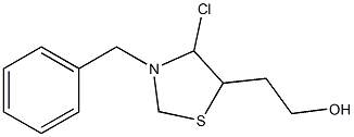 2-(3-BENZYL-4-CHLOROTHIAZOLIDIN-5-YL)ETHANOL 结构式