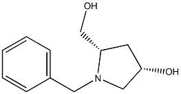 1-BENZYL-CIS-4-HYDROXY-L-PROLINOL 结构式