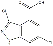 3,6-DICHLOROINDAZOLE-4-CARBOXYLIC ACID 结构式