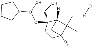 (1S, 2S, 3R, 5S)-PINANEDIOL PYRROLIDINE-2R-BORONATE HYDROCHLORIDE 结构式