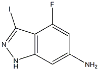 6-AMINO-4-FLUORO-3-IODOINDAZOLE 结构式