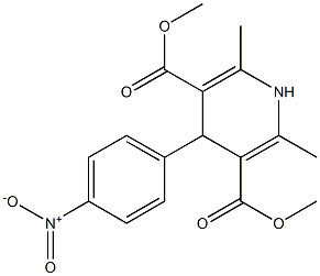 DIMETHYL 1,4-DIHYDRO-2,6-DIMETHYL-4-(4-NITROPHENYL)-PYRIDINE-3,5-DICARBOXYLATE 结构式