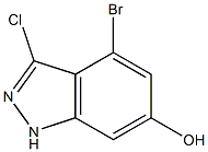 4-BROMO-6-HYDROXY-3-CHLOROINDAZOLE 结构式
