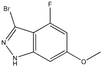 4-FLUORO-6-METHOXY-3-BROMOINDAZOLE 结构式