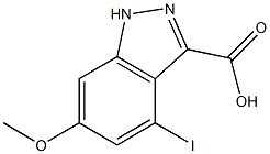 4-IODO-6-METHOXYINDAZOLE-3-CARBOXYLIC ACID 结构式