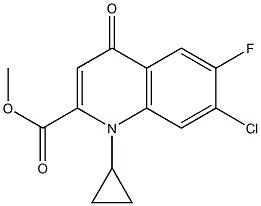 METHYL 7-CHLORO-6-FLUORO-4-OXO-N-CYCLOPROPYL-1,4-DIHYDROQUINOLINE CARBOXYLATE 结构式