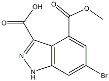 6-BROMO-4-METHOXYCARBONYLINDAZOLE-3-CARBOXYLIC ACID 结构式