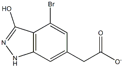 4-BROMO-3-HYDROXYINDAZOLE-6-METHYL CARBOXYLATE 结构式