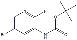 (5-Bromo-2-fluoro-pyridin-3-yl)-carbamic acid tert-butyl ester 结构式