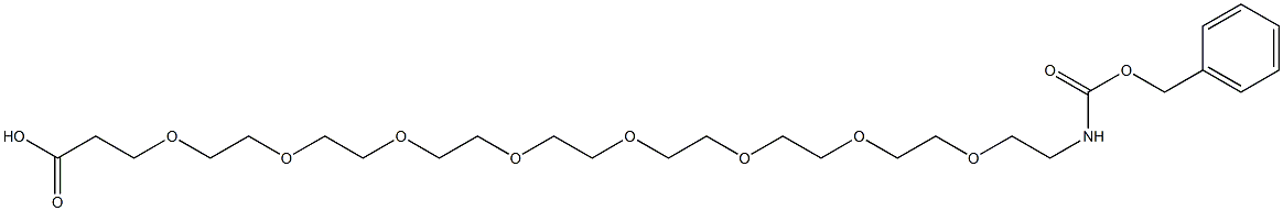 1-Benzyloxycarbonylamino-3,6,9,12,15,18,21,24-octaoxaheptacosan-27-oic acid 结构式