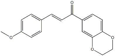 (E)-1-(2,3-dihydrobenzo[b][1,4]dioxin-6-yl)-3-(4-methoxyphenyl)prop-2-en-1-one 结构式