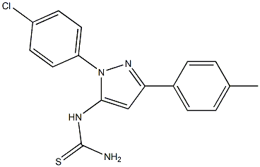 1-(1-(4-chlorophenyl)-3-p-tolyl-1H-pyrazol-5-yl)thiourea 结构式