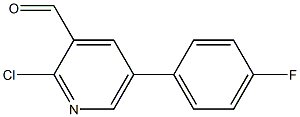 2-chloro-5-(4-fluorophenyl)pyridine-3-carbaldehyde 结构式