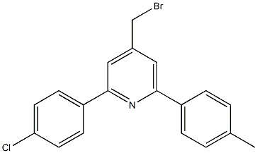 4-(bromomethyl)-2-(4-chlorophenyl)-6-p-tolylpyridine 结构式