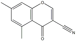 5,7-dimethyl-4-oxo-4H-chromene-3-carbonitrile 结构式