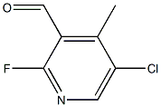 5-Chloro-2-fluoro-3-formyl-4-methylpyridine 结构式