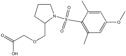 ({1-[(4-METHOXY-2,6-DIMETHYLPHENYL)SULFONYL]PYRROLIDIN-2-YL}METHOXY)ACETIC ACID 结构式