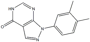 1-(3,4-DIMETHYL-PHENYL)-1,5-DIHYDRO-PYRAZOLO[3,4-D]PYRIMIDIN-4-ONE 结构式