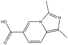 1,3-DIMETHYLIMIDAZO[1,5-A]PYRIDINE-6-CARBOXYLIC ACID 结构式