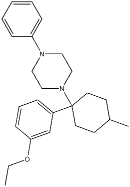 1-[1-(3-ETHOXYPHENYL)-4-METHYLCYCLOHEXYL]-4-PHENYLPIPERAZINE 结构式