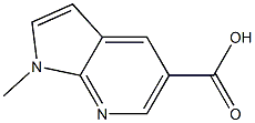 1-METHYL-1H-PYRROLO[2,3-B]PYRIDINE-5-CARBOXYLIC ACID 结构式