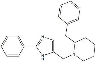 2-BENZYL-1-[(2-PHENYL-1H-IMIDAZOL-5-YL)METHYL]PIPERIDINE 结构式