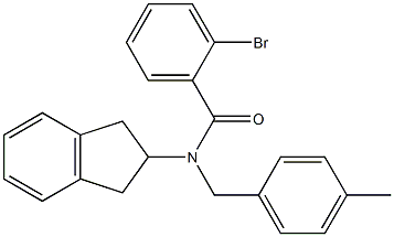 2-BROMO-N-INDAN-2-YL-N-(4-METHYL-BENZYL)-BENZAMIDE 结构式