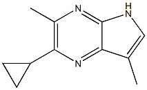 2-CYCLOPROPYL-3,7-DIMETHYL-5H-PYRROLO[2,3-B]PYRAZINE 结构式