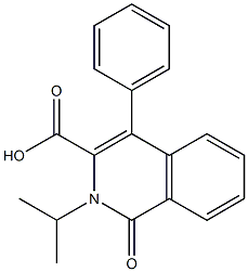 2-ISOPROPYL-1-OXO-4-PHENYL-1,2-DIHYDROISOQUINOLINE-3-CARBOXYLIC ACID 结构式