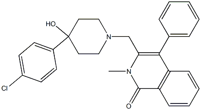 3-[4-(4-CHLORO-PHENYL)-4-HYDROXY-PIPERIDIN-1-YLMETHYL]-2-METHYL-4-PHENYL-2H-ISOQUINOLIN-1-ONE 结构式