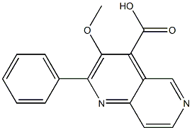 3-METHOXY-2-PHENYL-1,6-NAPHTHYRIDINE-4-CARBOXYLIC ACID 结构式