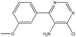 4-CHLORO-6-(3-METHOXYPHENYL)PYRIMIDIN-5-AMINE 结构式