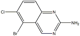 5-BROMO-6-CHLOROQUINAZOLIN-2-AMINE 结构式