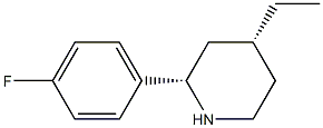 CIS--4-ETHYL-2-(4-FLUOROPHENYL)PIPERIDINE 结构式