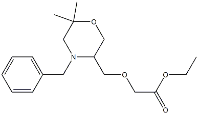 ETHYL [(4-BENZYL-6,6-DIMETHYLMORPHOLIN-3-YL)METHOXY]ACETATE 结构式